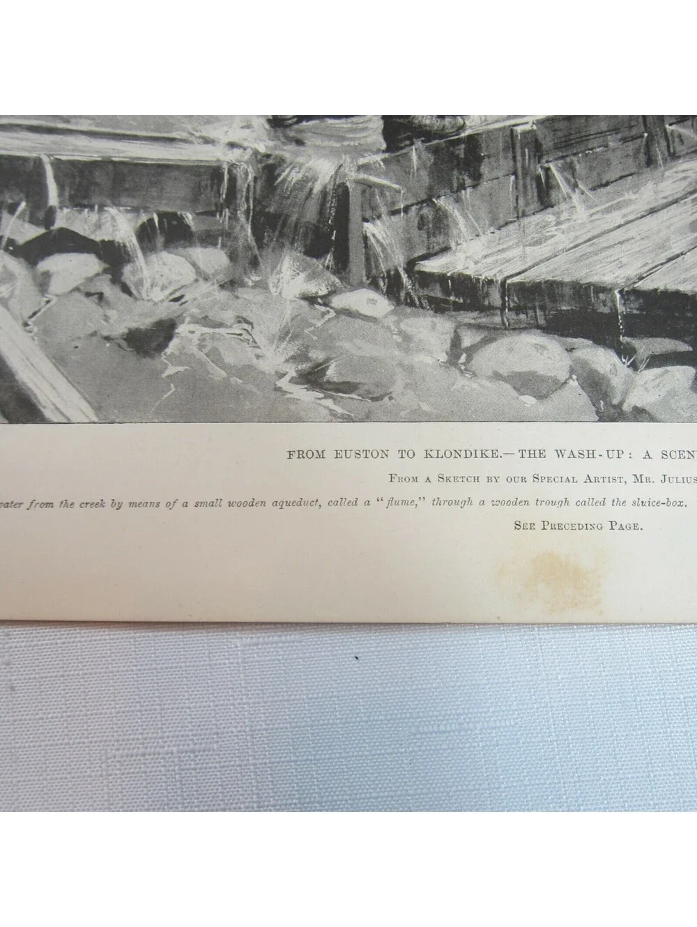 Antique 1898 Print Canada From Euston to Klondike: The River Front, Dawson City